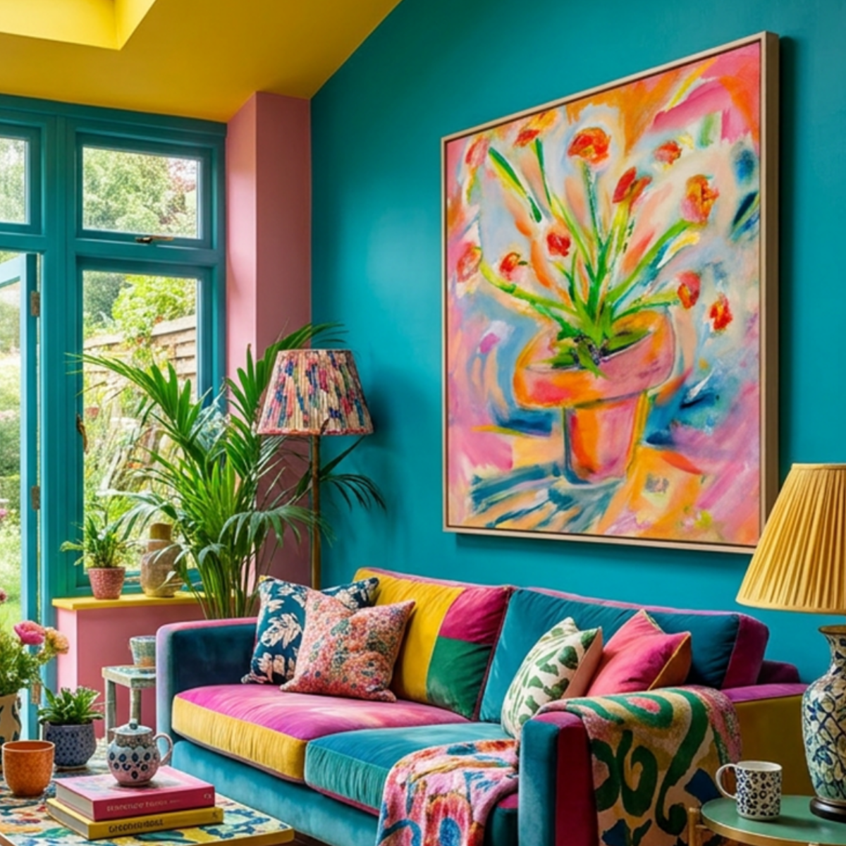 Floral Canvas Painting Print Colorful Modern Wall Art Home Décor Fine Art Flowers Abstract Gift Idea for Art Lovers Nature Custom Redecorate