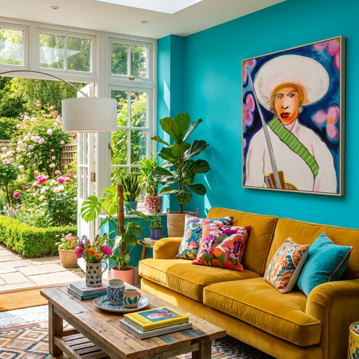 Woman Canvas Painting Portrait Print Colorful Modern Wall Art Home Décor Fine Art Gift Idea for Art Lover Nature Large Abstract Hispanic