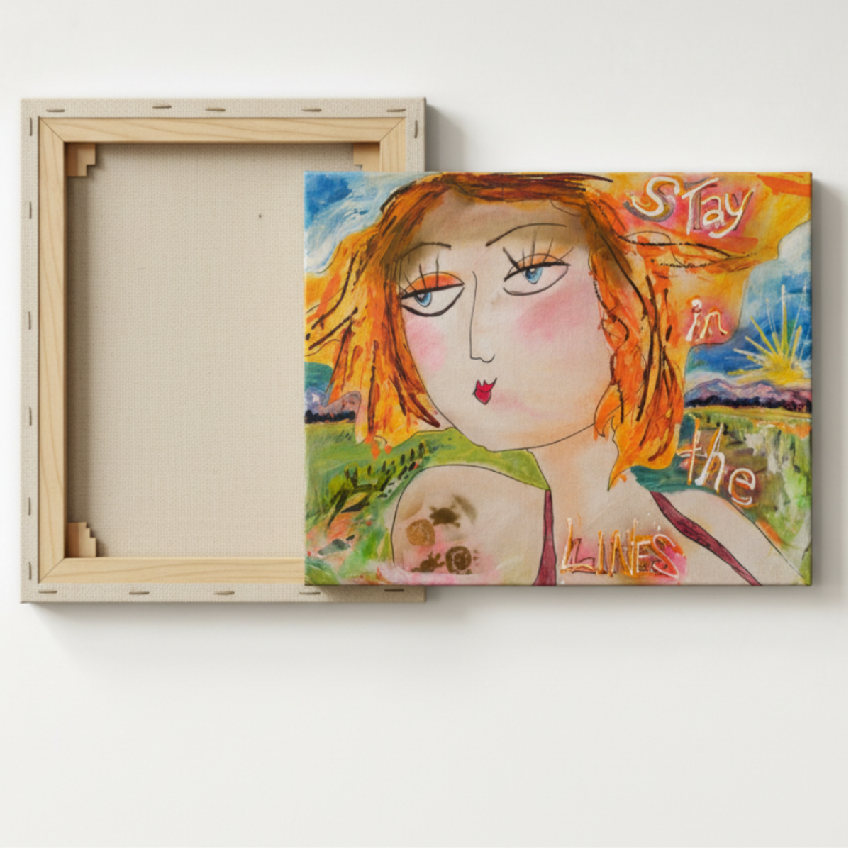 Woman Canvas Painting Print Modern Wall Art Colorful Home Décor Fine Art Abstract Gift Idea for Art Lovers Nature Custom Redecorate Move