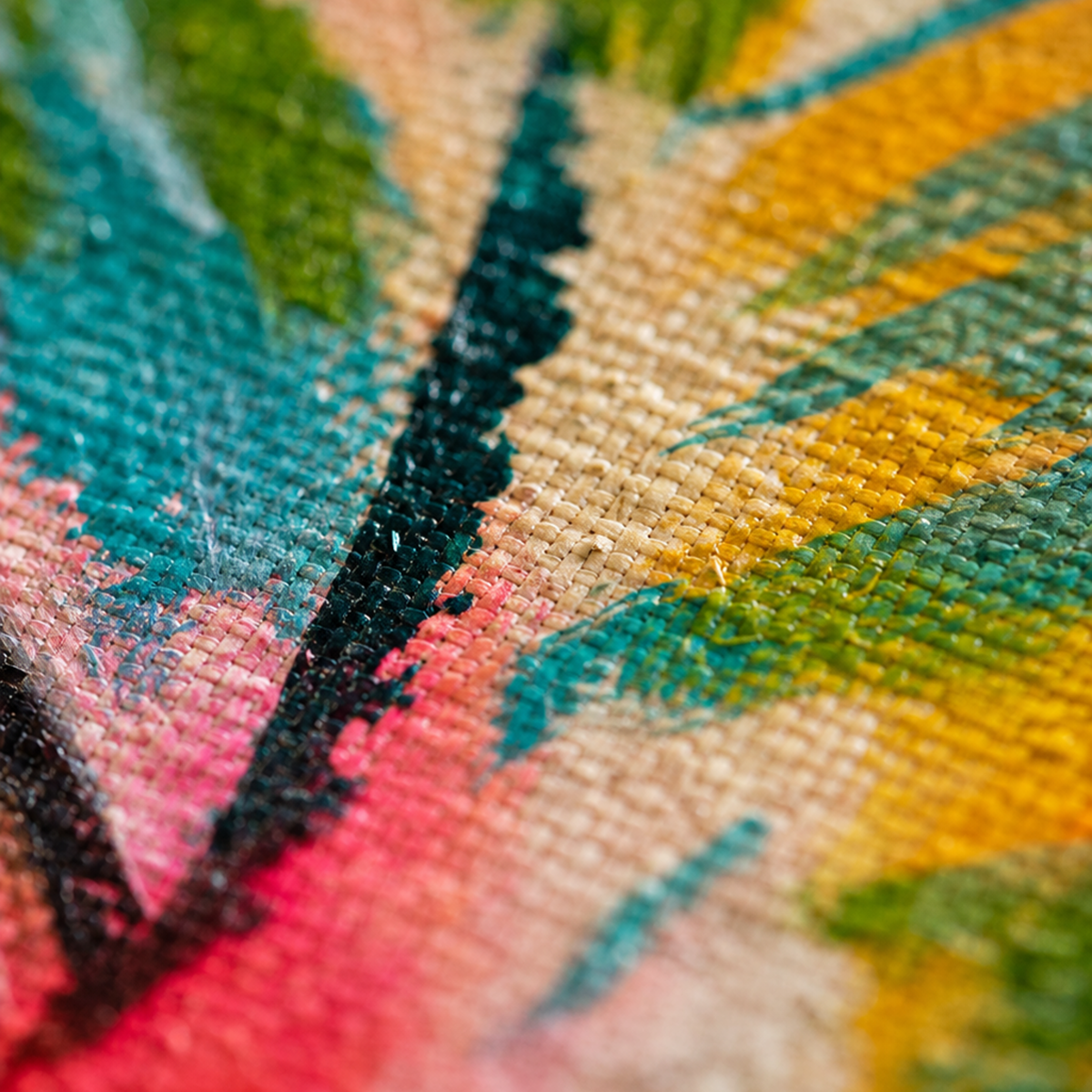 Palm Tree Canvas Landscape Painting Print Colorful Modern Wall Art Home Décor Fine Art Gift Idea for Art Lovers Custom Large Moving Abstract
