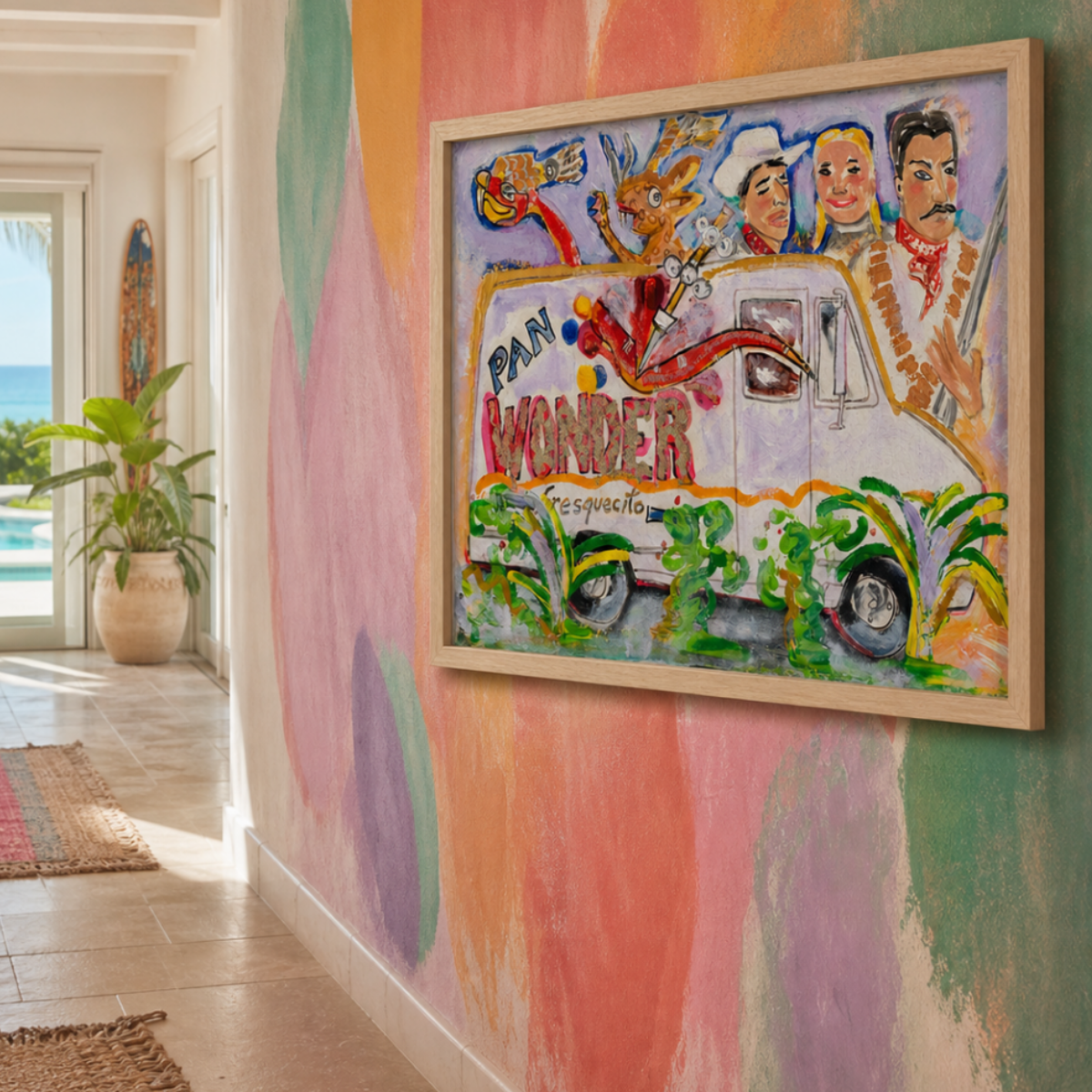 Food Truck Canvas Painting Print Colorful Modern Wall Art Home Décor Fine Art Gift Idea for Art Lover Nature Custom Hispanic Large Abstract