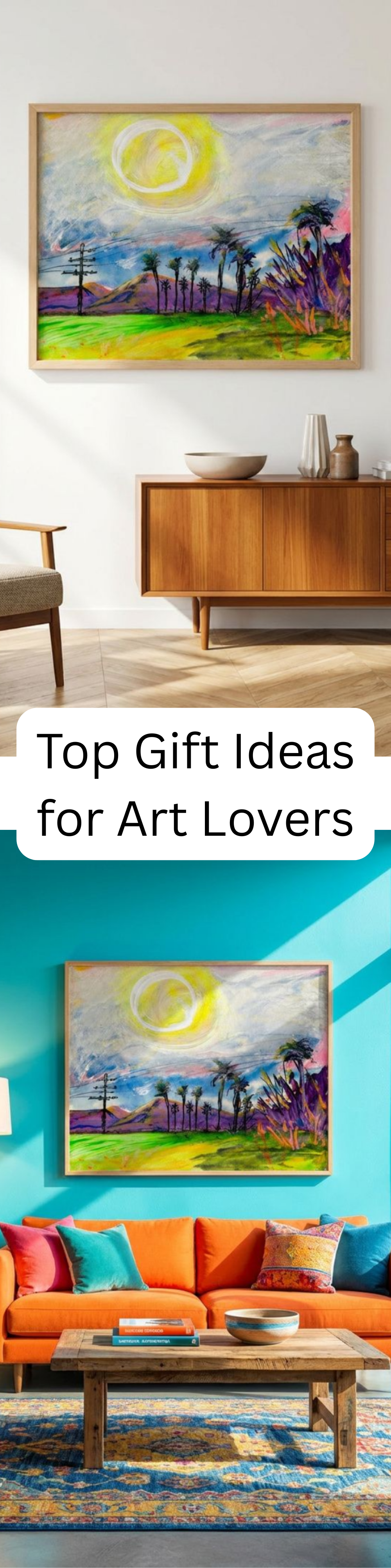 Colorful Landscape Canvas Painting Print Modern Wall Art Home Décor Fine Art Abstract Gift Idea for Art Lover Nature Custom Redecorate Move