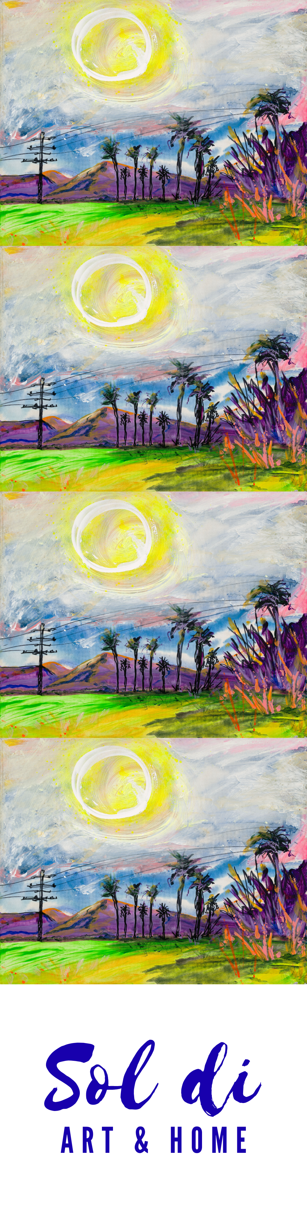 Colorful Landscape Canvas Painting Print Modern Wall Art Home Décor Fine Art Abstract Gift Idea for Art Lover Nature Custom Redecorate Move