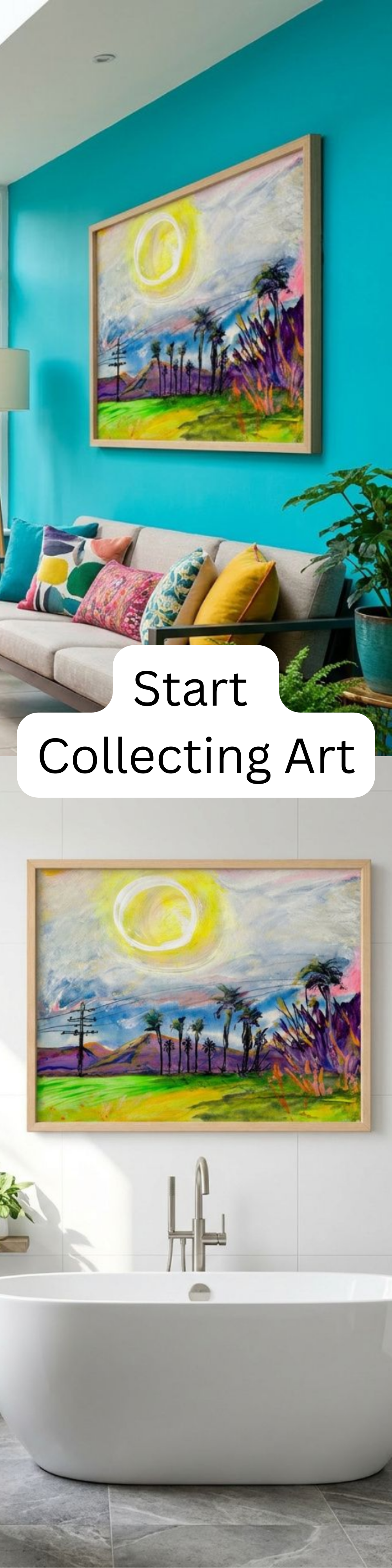Colorful Landscape Canvas Painting Print Modern Wall Art Home Décor Fine Art Abstract Gift Idea for Art Lover Nature Custom Redecorate Move