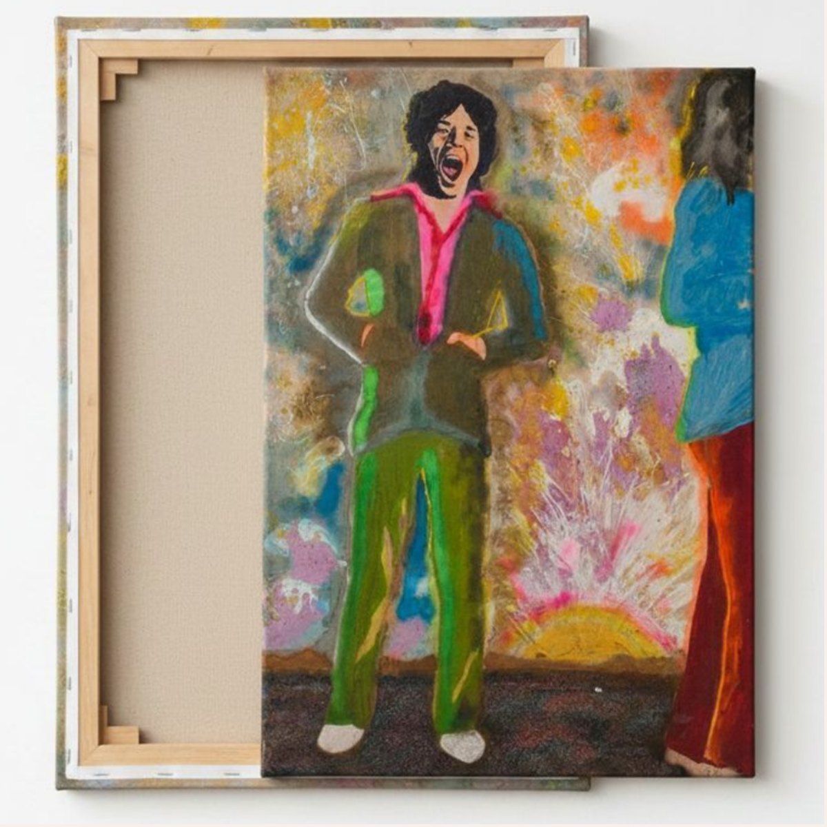 Mick Jagger Canvas Modern Wall Art Colorful Home Décor Fine Art Painting Print Pop Art Gift Idea for Art Lover Rolling Stones Custom Large