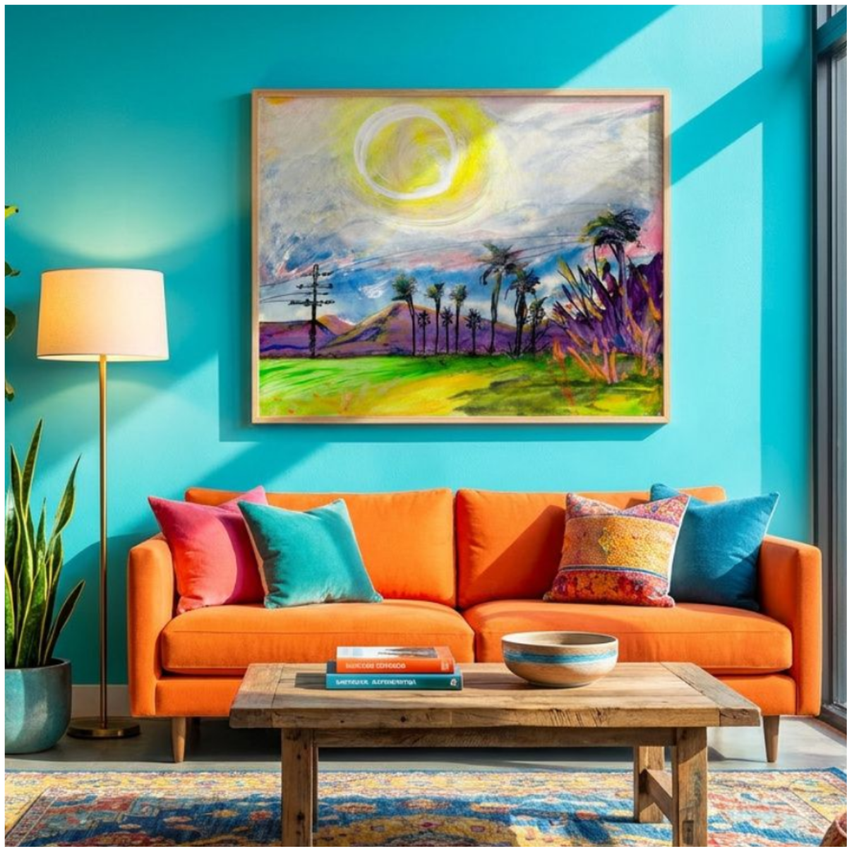 Colorful Landscape Canvas Painting Print Modern Wall Art Home Décor Fine Art Abstract Gift Idea for Art Lover Nature Custom Redecorate Move