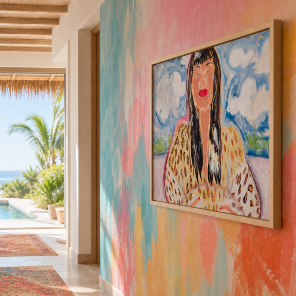 Woman Canvas Painting Print Modern Wall Art Colorful Home Décor Fine Art Abstract Gift Idea for Art Lovers Nature Custom Redecorate Move