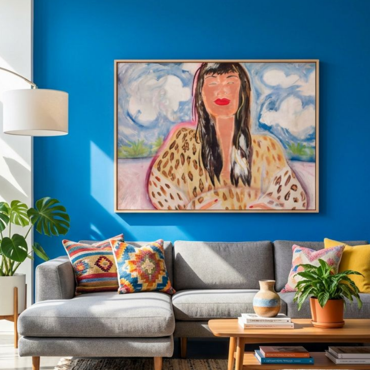 Woman Canvas Painting Print Modern Wall Art Colorful Home Décor Fine Art Abstract Gift Idea for Art Lovers Nature Custom Redecorate Move