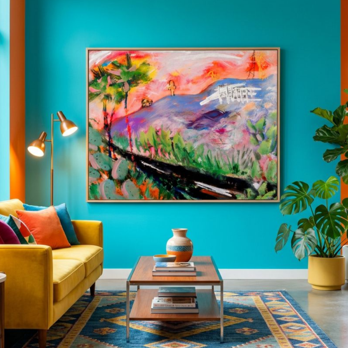 Nature Landscape Canvas Painting Print Colorful Abstract Modern Wall Art Home Décor Fine Gift Idea for Art Lovers Custom Redecorate Move