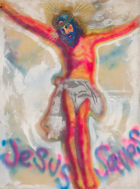 Jesus Canvas Christian Modern Wall Art Colorful Home Décor Fine Art Painting Gift Idea for Art Lovers Custom Religious Redecorate Move Large
