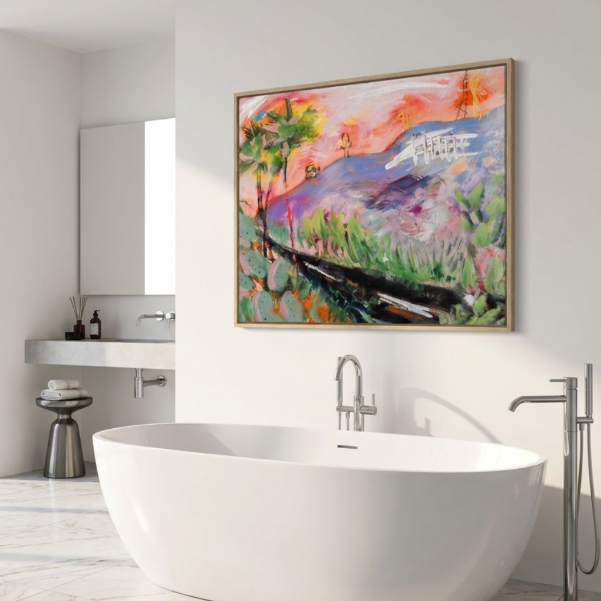 Nature Landscape Canvas Painting Print Colorful Abstract Modern Wall Art Home Décor Fine Gift Idea for Art Lovers Custom Redecorate Move