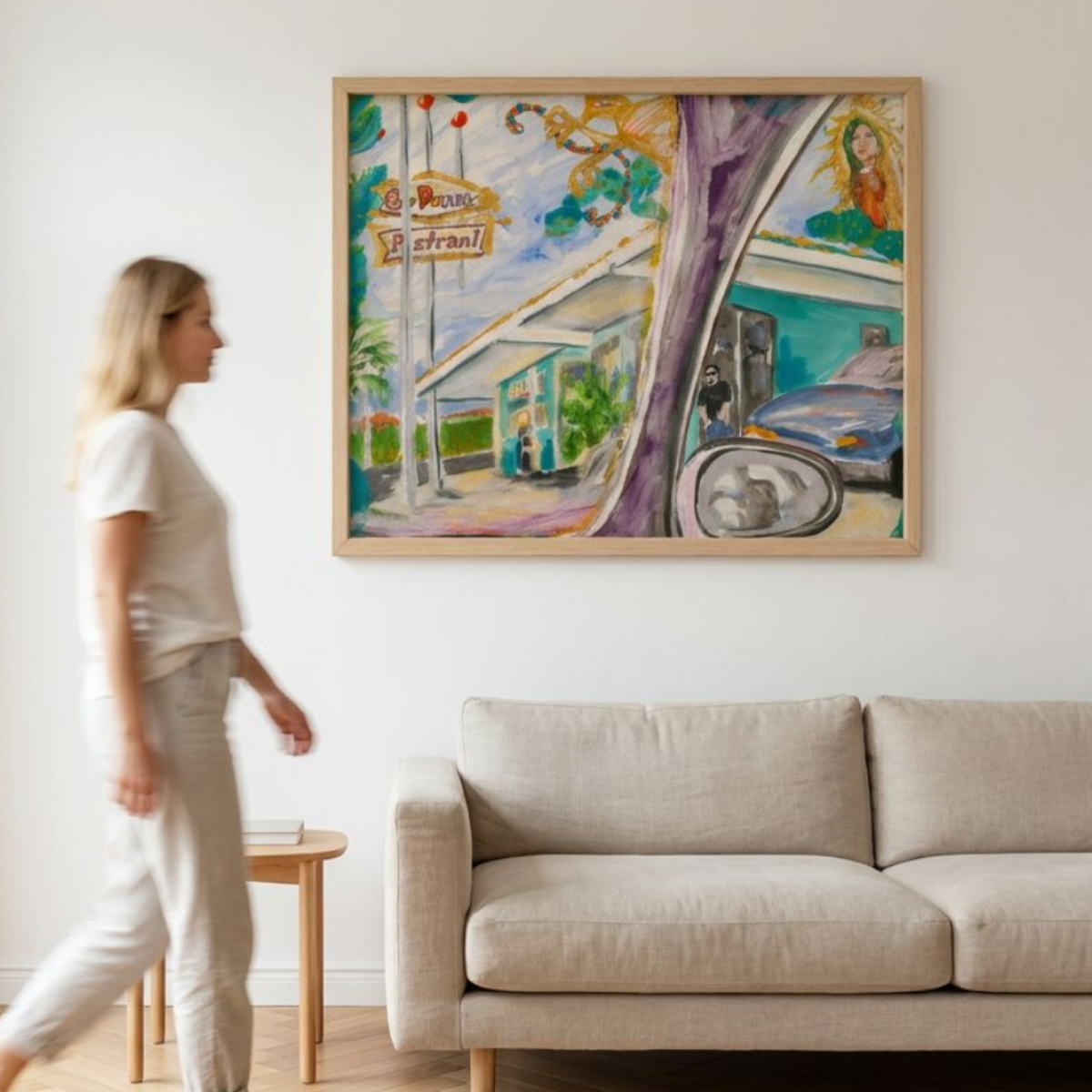 East LA Canvas Landscape Abstract Painting Print Modern Wall Art Colorful Home Décor Fine Art Gift Idea for Art Lover Custom Redecorate Move