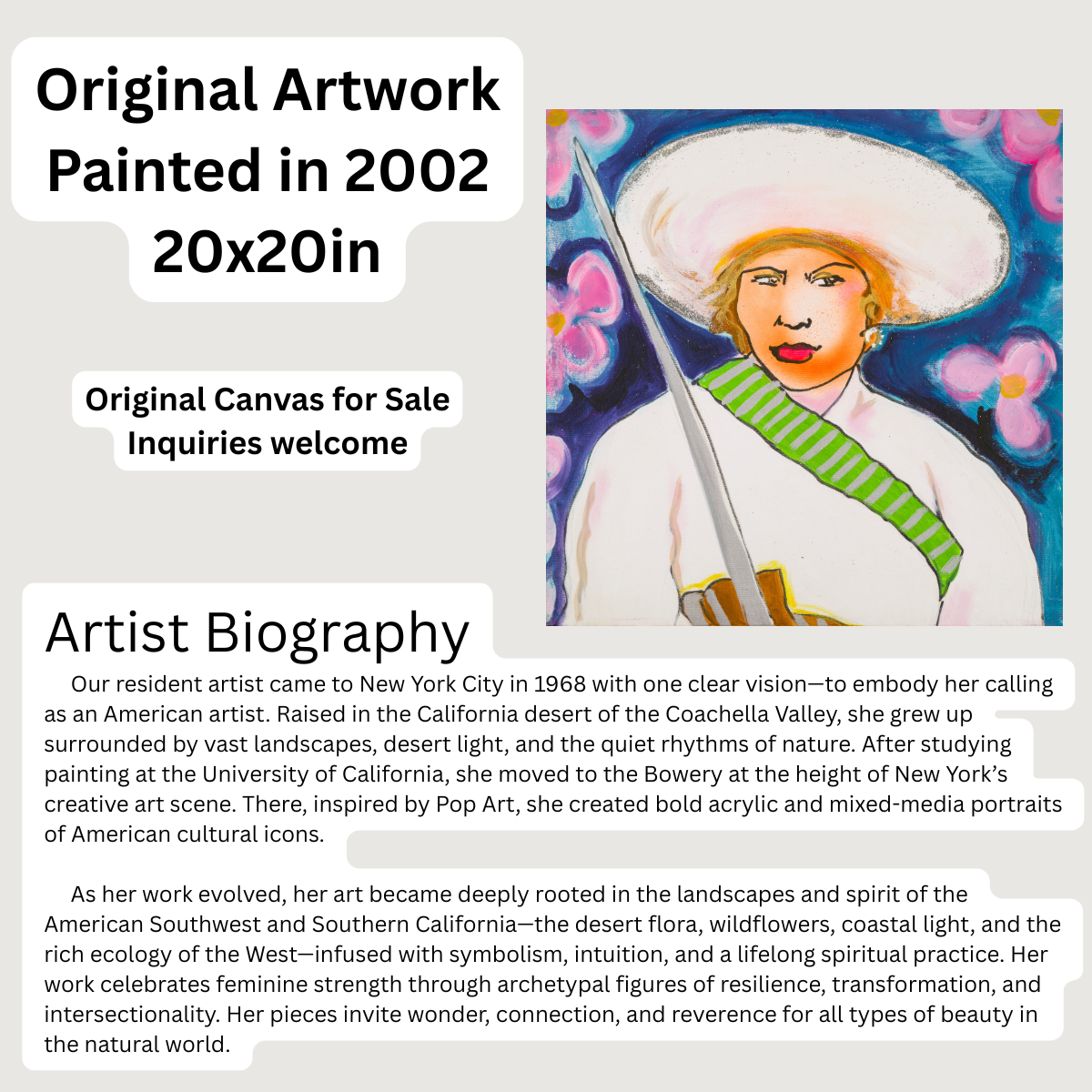Cotton Pillow Woman Painting Portrait Print Colorful Modern Home Décor Fine Art Gift Idea for Art Lovers Nature Abstract Hispanic Housewarming