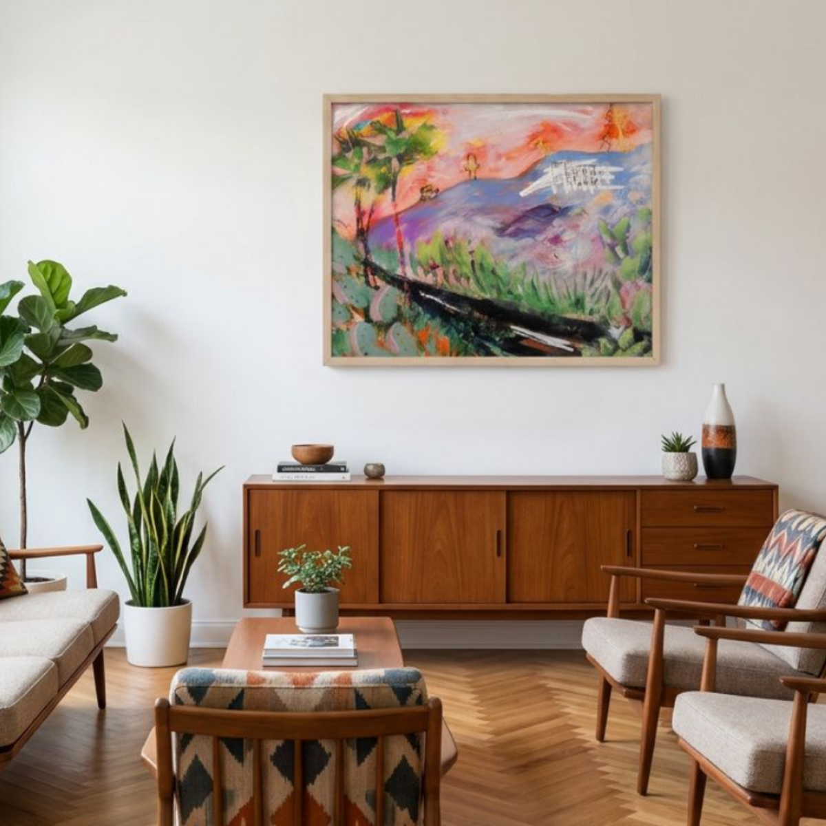 Nature Landscape Canvas Painting Print Colorful Abstract Modern Wall Art Home Décor Fine Gift Idea for Art Lovers Custom Redecorate Move