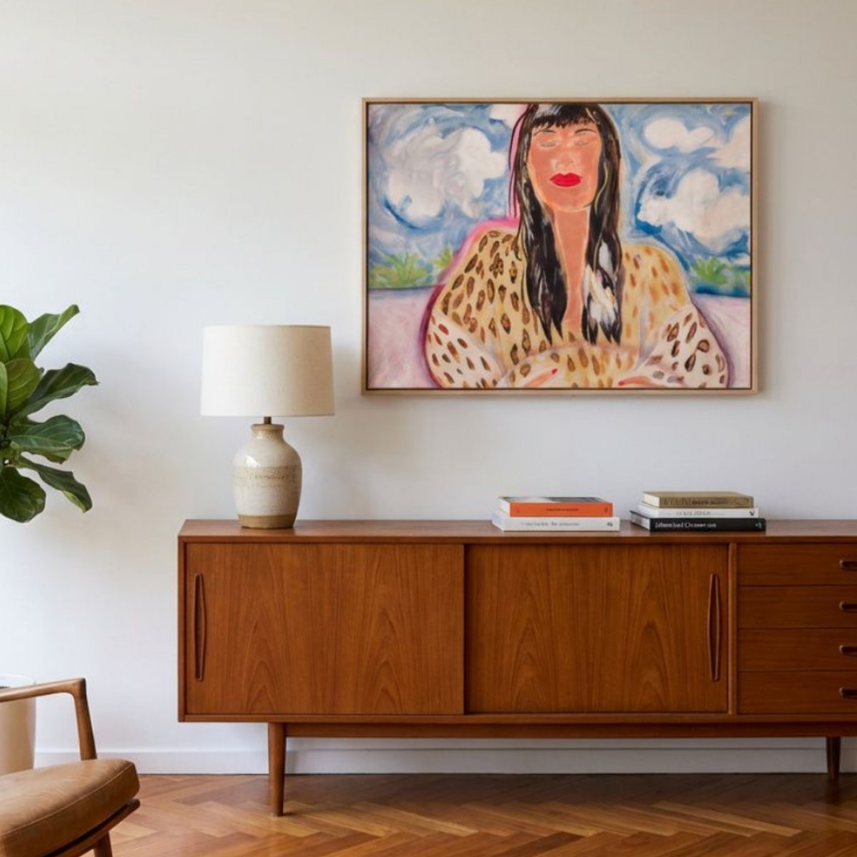 Woman Canvas Painting Print Modern Wall Art Colorful Home Décor Fine Art Abstract Gift Idea for Art Lovers Nature Custom Redecorate Move