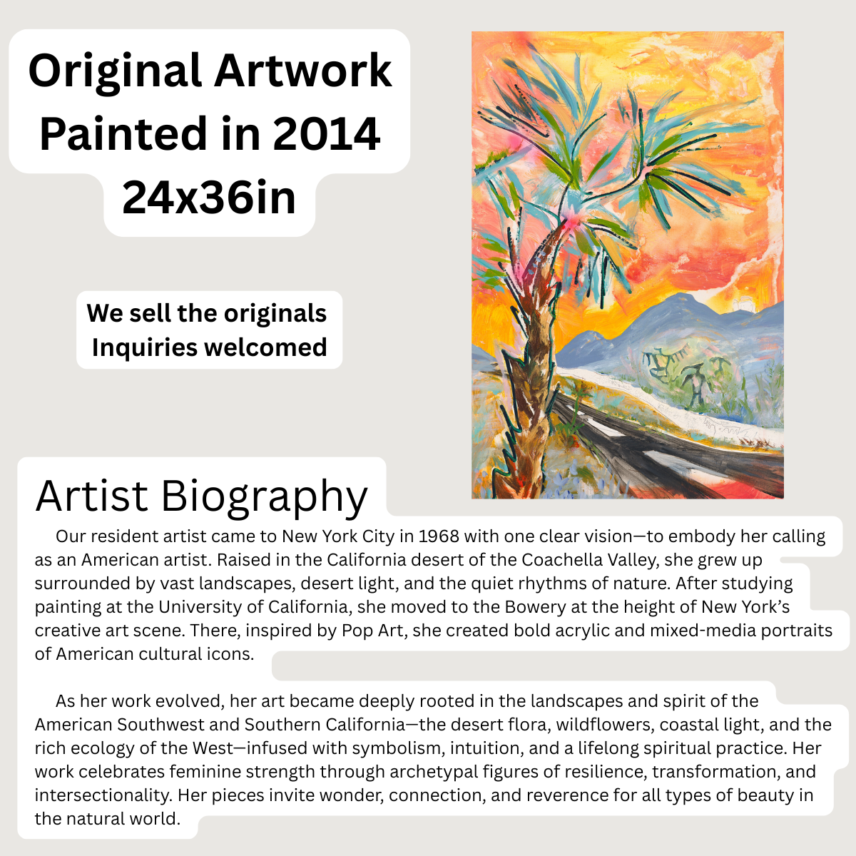 Palm Tree Canvas Landscape Painting Print Colorful Modern Wall Art Home Décor Fine Art Gift Idea for Art Lovers Custom Large Moving Abstract