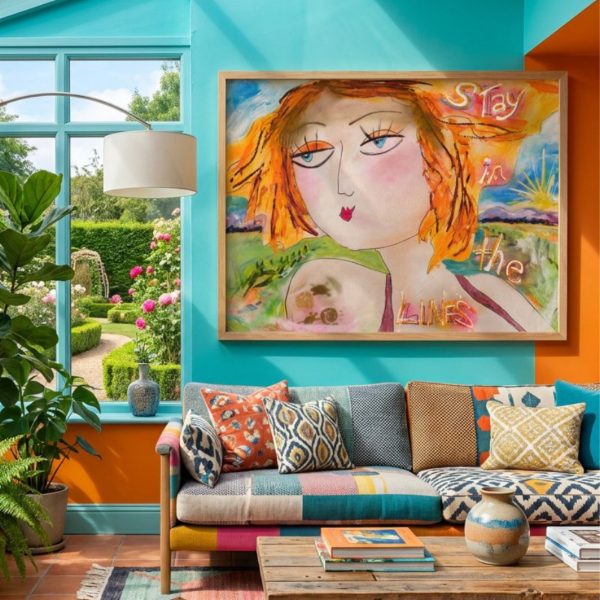 Woman Canvas Painting Print Modern Wall Art Colorful Home Décor Fine Art Abstract Gift Idea for Art Lovers Nature Custom Redecorate Move