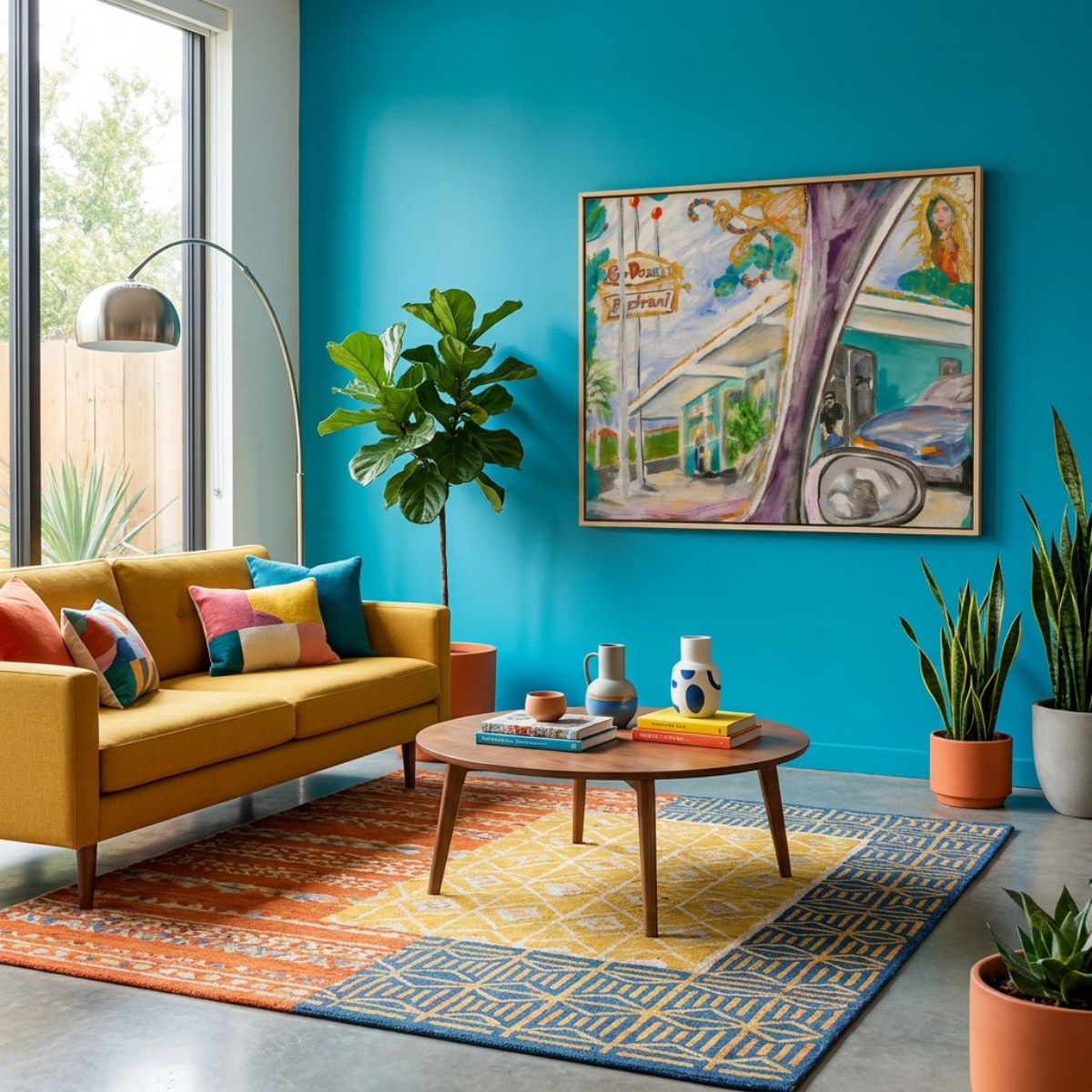 East LA Canvas Landscape Abstract Painting Print Modern Wall Art Colorful Home Décor Fine Art Gift Idea for Art Lover Custom Redecorate Move