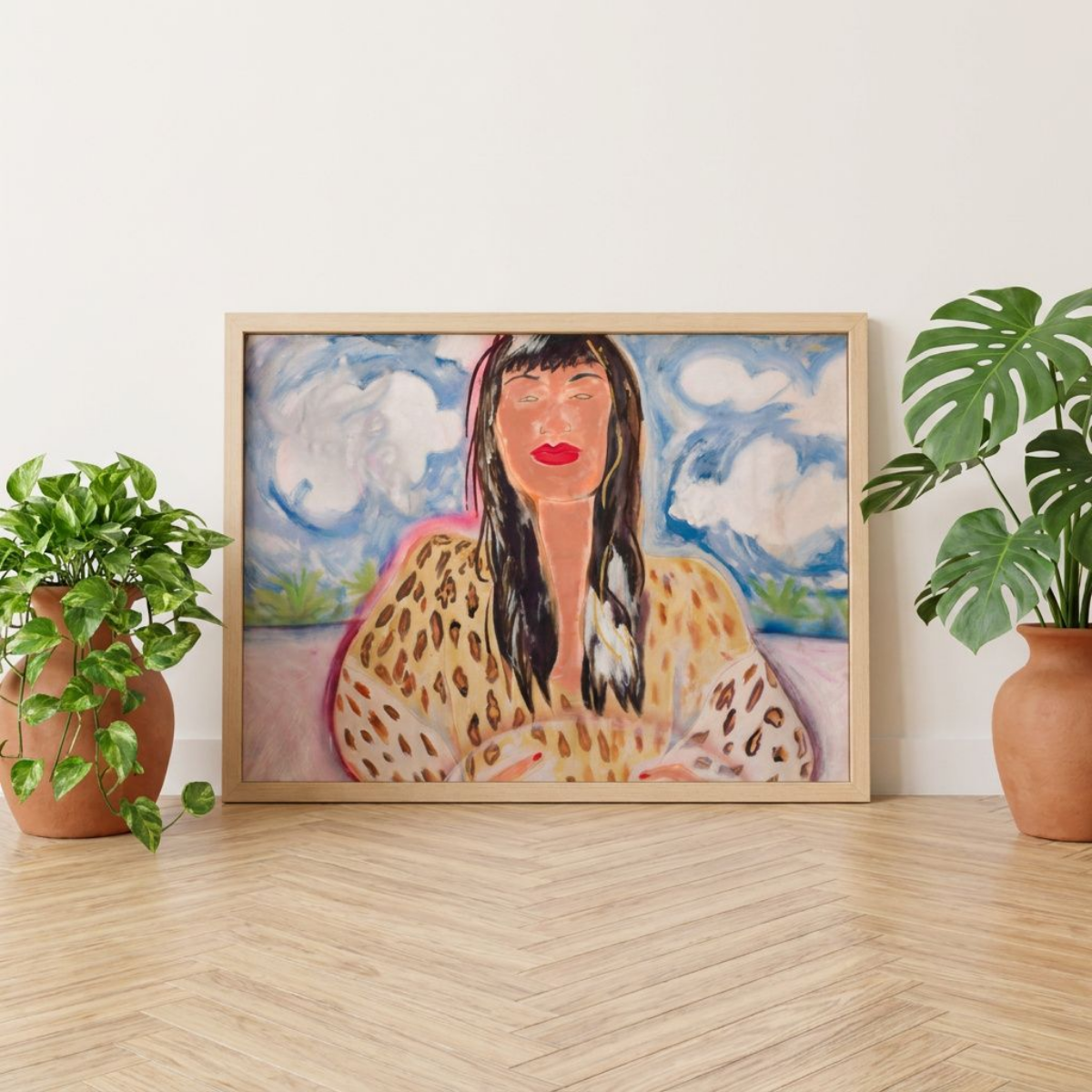 Woman Canvas Painting Print Modern Wall Art Colorful Home Décor Fine Art Abstract Gift Idea for Art Lovers Nature Custom Redecorate Move