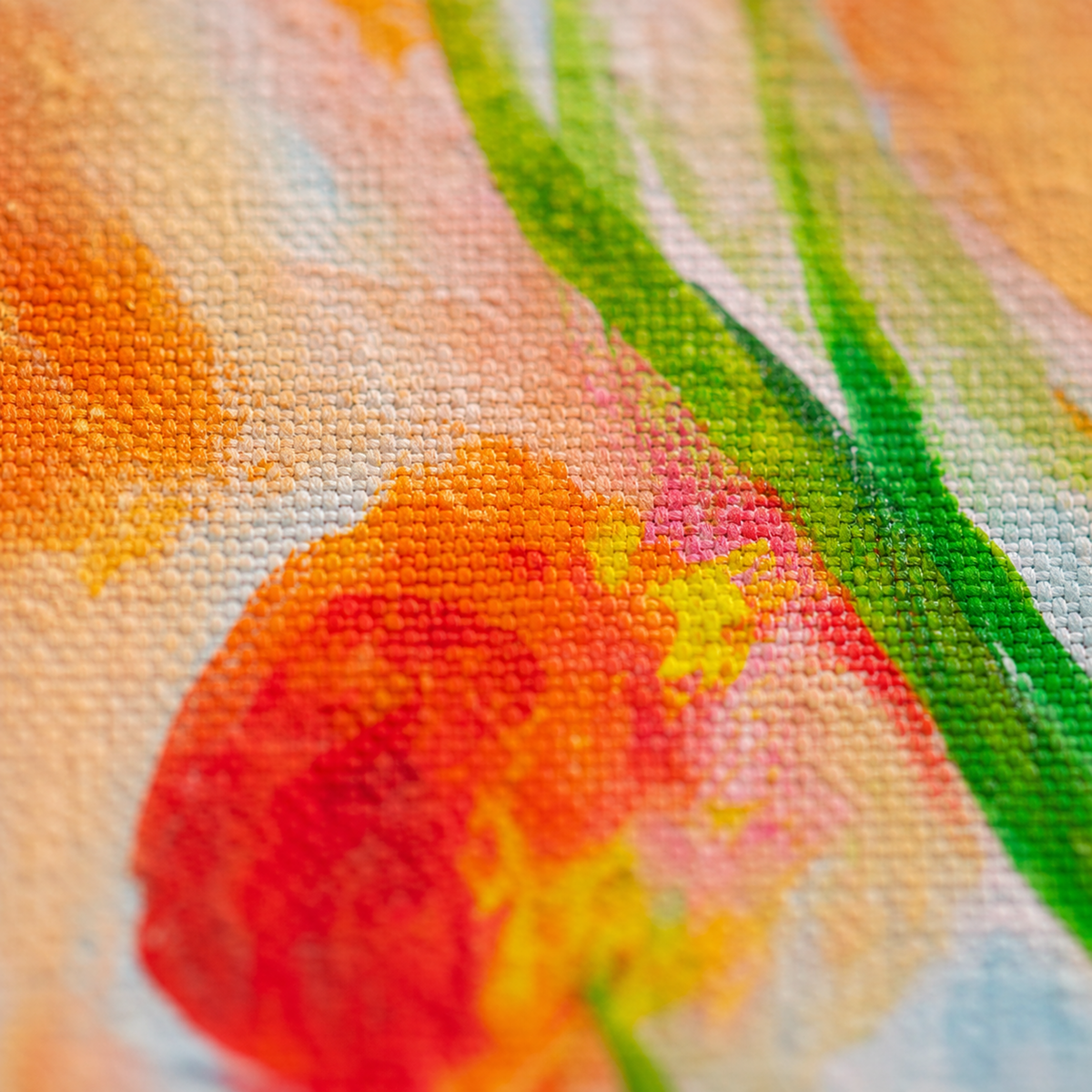 Floral Canvas Painting Print Colorful Modern Wall Art Home Décor Fine Art Flowers Abstract Gift Idea for Art Lovers Nature Custom Redecorate