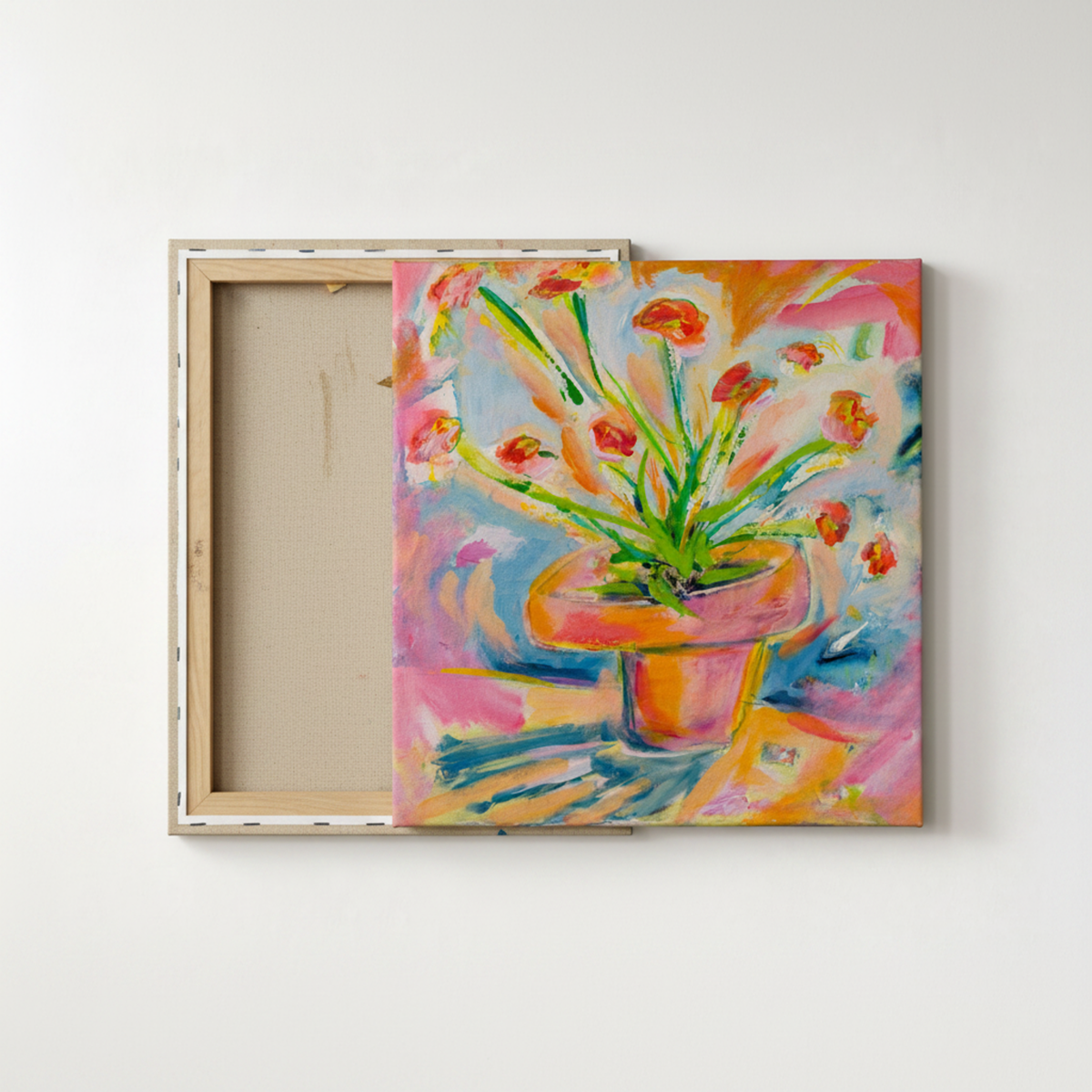 Floral Canvas Painting Print Colorful Modern Wall Art Home Décor Fine Art Flowers Abstract Gift Idea for Art Lovers Nature Custom Redecorate