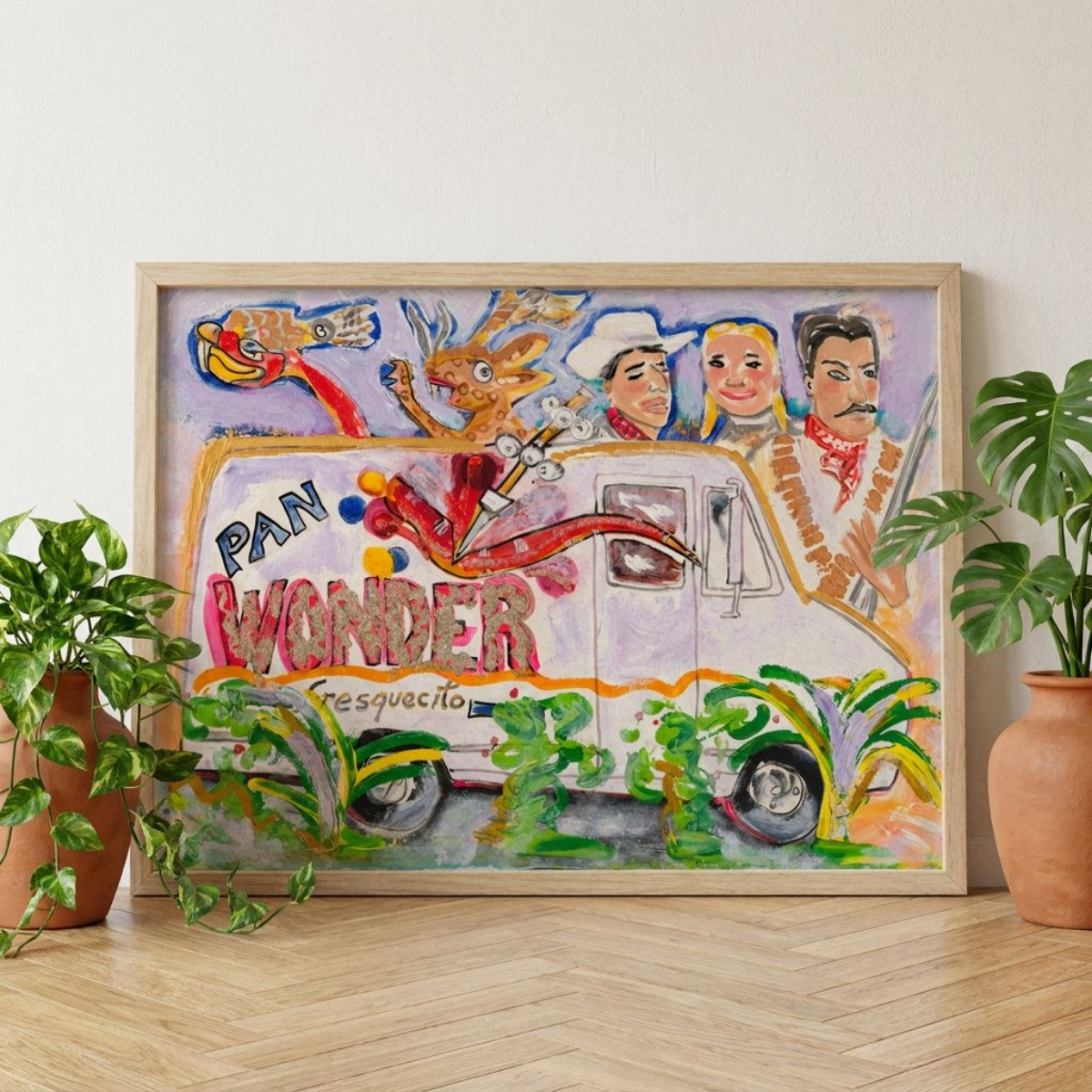 Food Truck Canvas Painting Print Colorful Modern Wall Art Home Décor Fine Art Gift Idea for Art Lover Nature Custom Hispanic Large Abstract