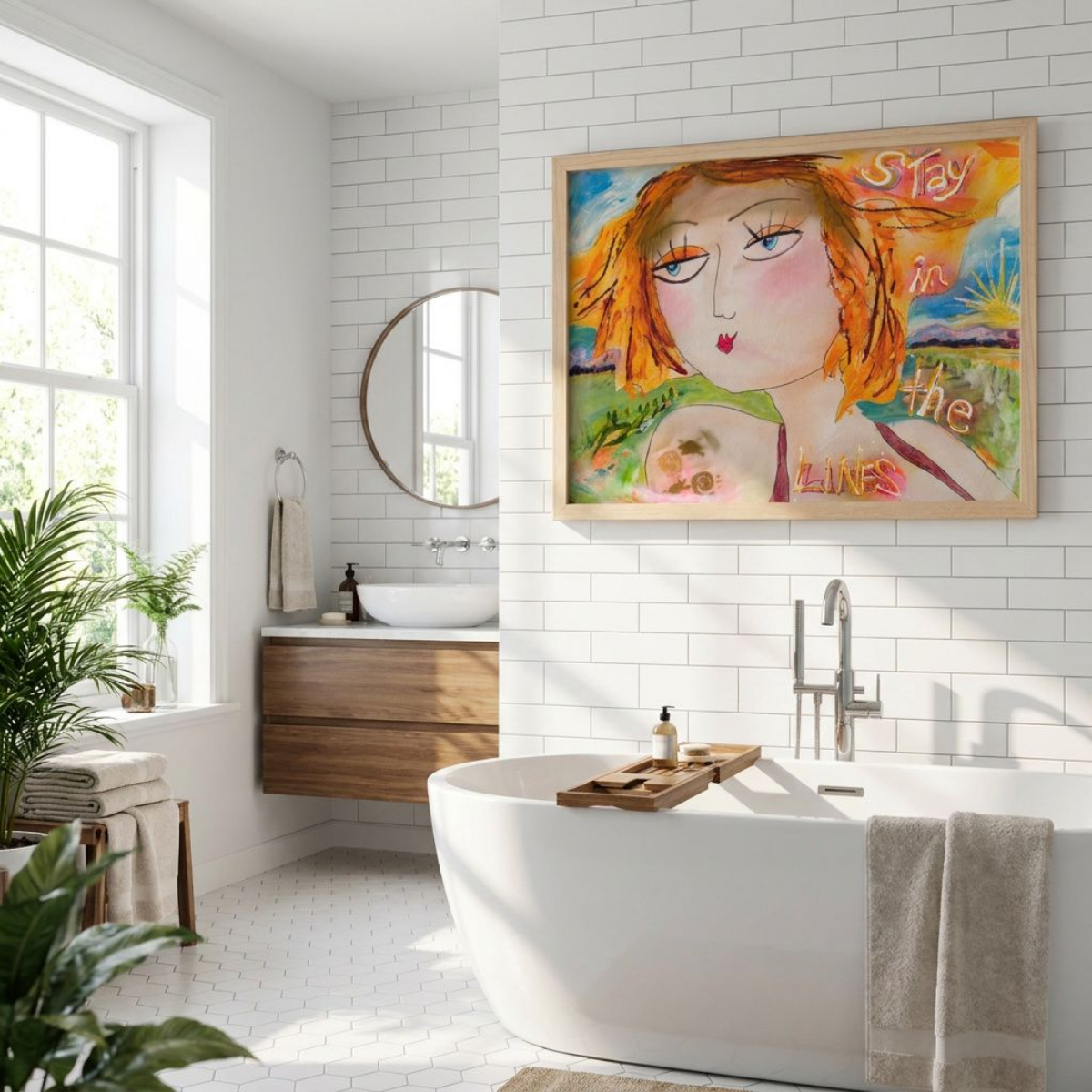 Woman Canvas Painting Print Modern Wall Art Colorful Home Décor Fine Art Abstract Gift Idea for Art Lovers Nature Custom Redecorate Move
