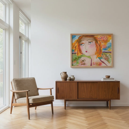 Woman Canvas Painting Print Modern Wall Art Colorful Home Décor Fine Art Abstract Gift Idea for Art Lovers Nature Custom Redecorate Move